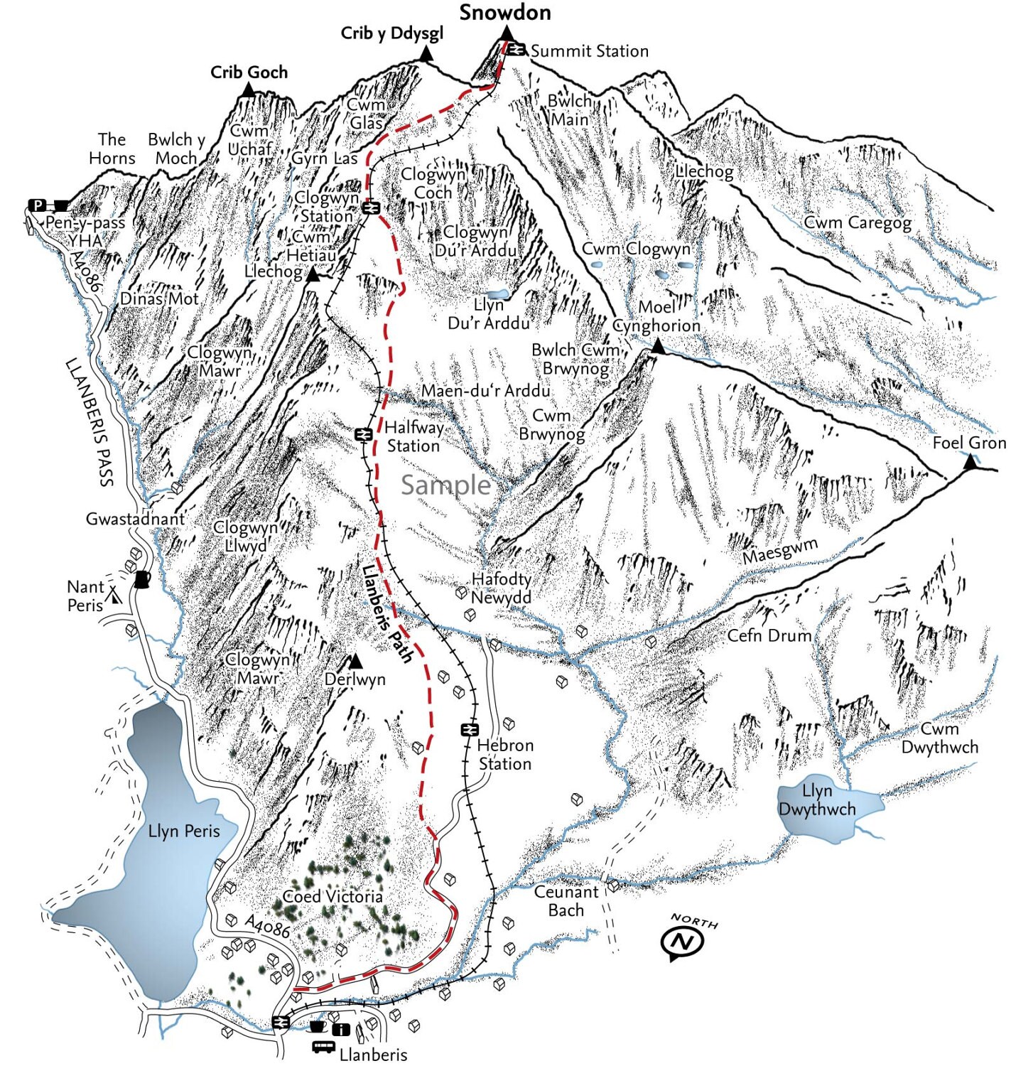 Llanberis Walk Map