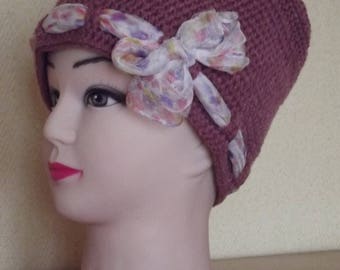 old Pink Hat and scarf