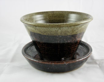 Planter with Attached Water Dish