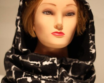 Hood scarf hooded scarf Snood scarf Shawl-hood-Scarf-Skat-Scoodie-gift for her-gift for him