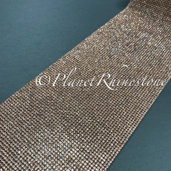 Rose Gold Iron-On Crystal Sheet #S004