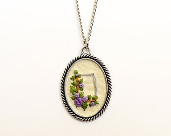 HANDMADE EMBROIDERED PENDANT