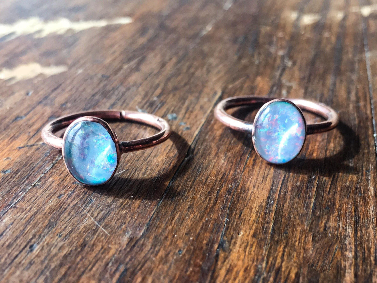 Opal Electroformed Ring October Birthstone Ring Opal Ring