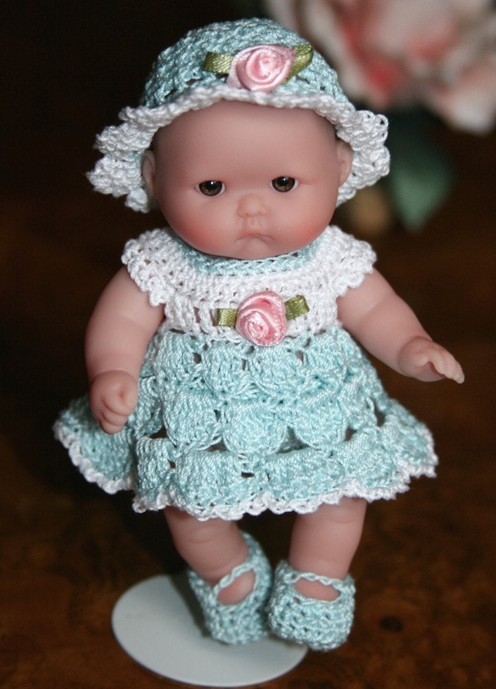 PDF PATTERN Crochet 5 inch Berenguer Baby Doll Scoop Neck and