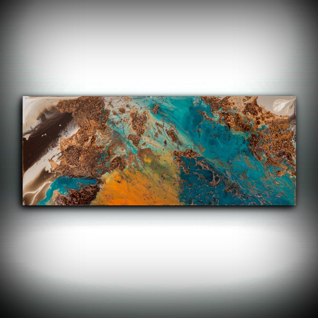 SALE Blue and Copper Art, Wall Art Prints Fine Art Prints Abstract