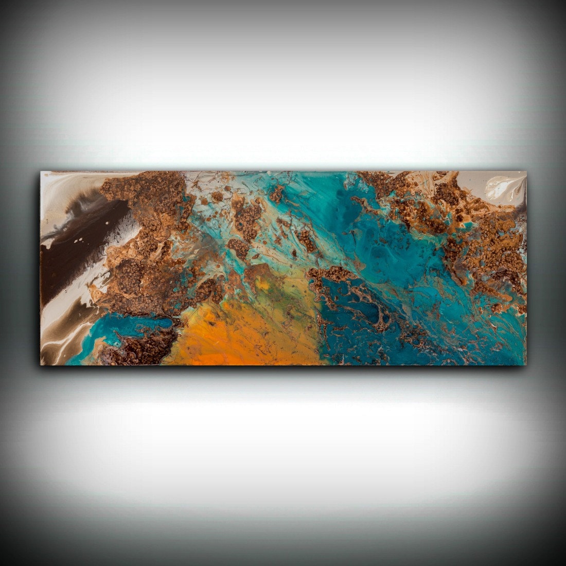 SALE Blue and Copper Art, Wall Art Prints Fine Art Prints Abstract Painting Wall Decor Art Print ...