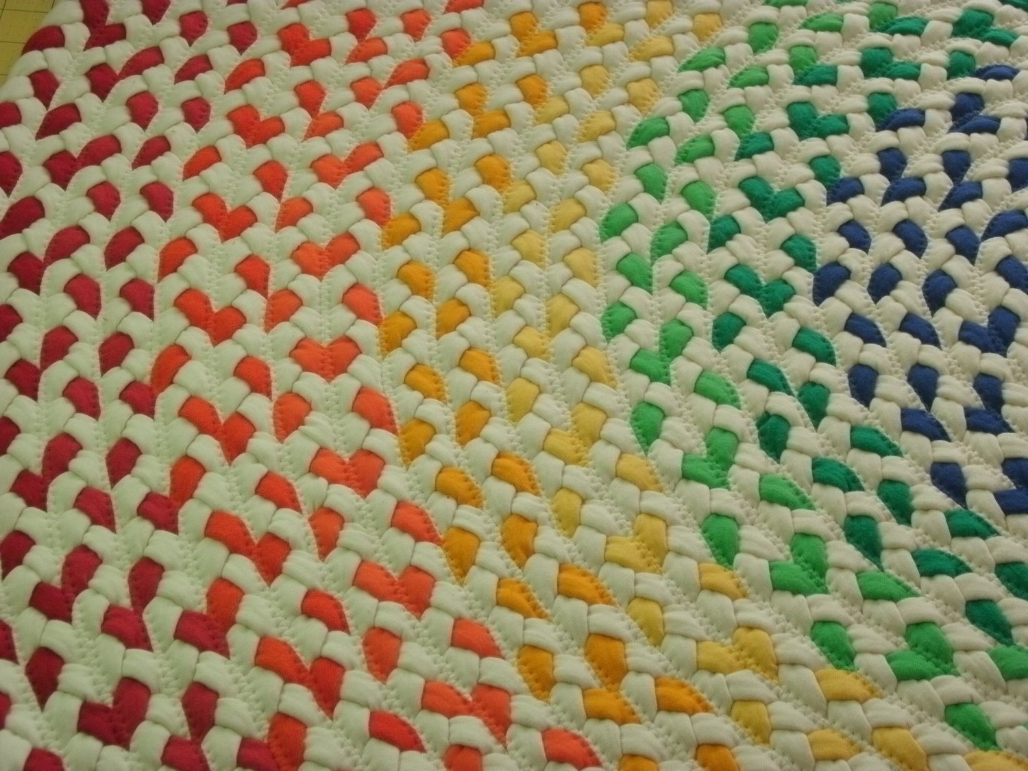 10% OFF select a size....Rainbow Rug made from braided new and