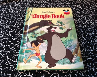 The Jungle Book, Walt Disney Vintage, children's book, 90's book