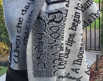 Silver Grey/Black, Outlander inspired, Dinna Fash, Knitted Shawl, Outlander Shawl,
