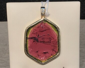 Vintage Watermelon Tourmaline Pendant VP-40
