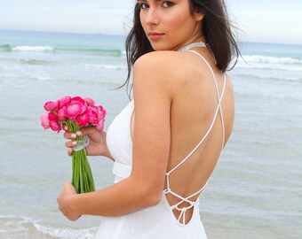 Beach Wedding Dress, Wedding Dress, Boho Wedding Dress, White Wedding Dress, White Bridal Gown, Vintage Wedding Dress, Long Wedding Dress