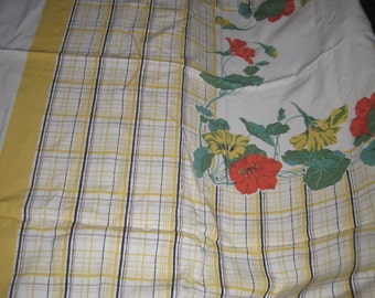 Vintage table cloth 48" x 52"