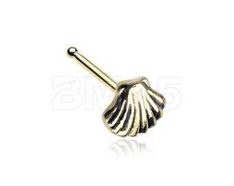 Golden Ariel's Shell Icon Nose Stud Ring