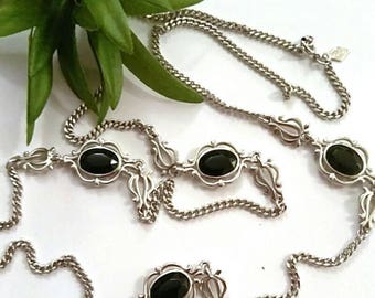 Vintage Silver Black Necklace, Sarah COVENTRY Jewelry, Accessories, Fashion Jewelry, Boutique