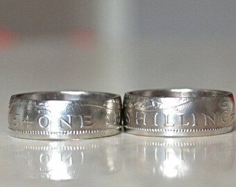 One Shilling Coin Rings