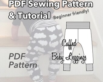 Lollipop Leggings: Leggings PDF Sewing Pattern Ruffled