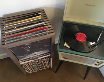 record shelf lp fir douglas solid stand vinyl floating display