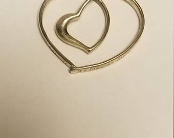 Sterling silver Infinity Heart charm / pendent