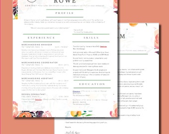 Modern Resume & Cover Letter Template_Watercolor