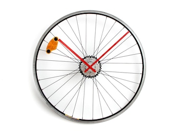 Bicycle Wheel Clock, Bicycle Wall Clock, Large Wall Clock, Unique Wall Clock, Large Wall Clock, Bike Clock, Oversized Clock, Big Wall Clock