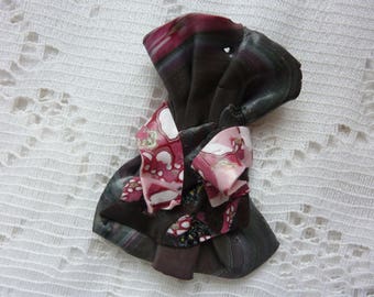LITTLE GREY DRESS AND PINK POLYMER CLAY CREATION