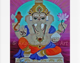 Ganesh - Ganesha - Ganesh wall art - Hindu art - Ganesha home decor - Elephant god - Lord Ganesh - Hindu elephant god - House warming gift