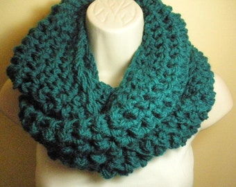 Teal Cowl Infinity Circle Scarf Neckwarmer