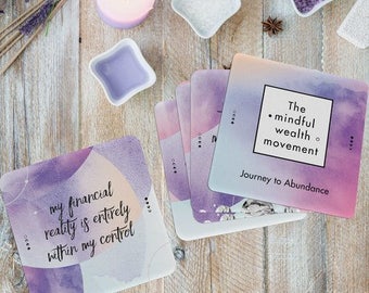 Abundance affirmation card set-Align your thoughts feelings and actions to create wealth & abundance