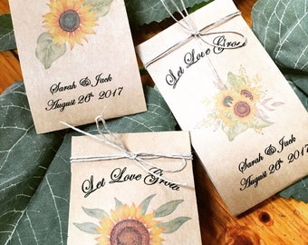 fall wedding favors sunflower seed favors 120 wedding