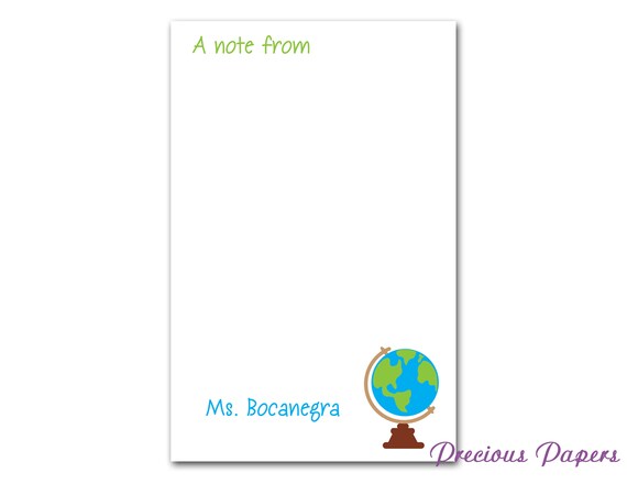 personalized teacher note pads personalized teacher