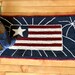 Hooked rug - Americana Decor - hand hooked wool rug - red white and blue decor - Patriotic Decor