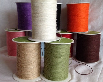 Jute Cord - Very Fine - Brown/White/Green/Blue/Black/Natural/Pink/Purple/Red/Orange - Various Lengths