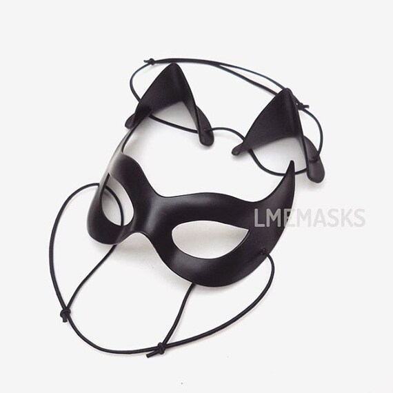 Catwoman Kit Mask Cat Ears Julie Newmar Cosplay 1960 Black