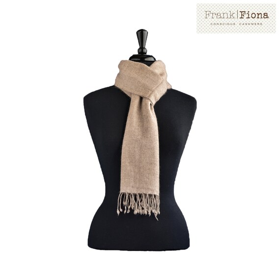 Cashmere scarf pashmina shawl aesthetic clothing knitted scarf chunky knit stole nepal natural wool mindfulness gift gift for men organic 5F