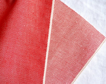 Vintage Red Canvas Fabric - 37 x 34 Plus More