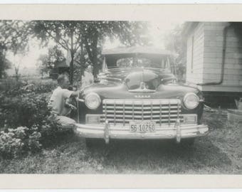 Vintage Snapshot Photo: Dodge, 1947 Iowa Plates (81633)