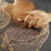 Gorgeous Ecru, Beige 1940s, 1950s Millinery Netting, Veil, Unusual, Large Ornate Pattern, 5" Wide, 3 Yds. Available