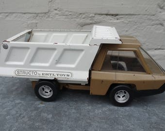 Vintage 70s Structo by ERTL tin dump truck/tipping lorry/tipper truck