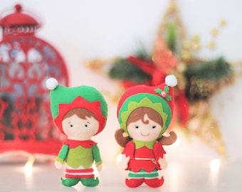 Christmas Elf, Christmas ornament, Christmas tree gift, felt Christmas doll, tree ornament, Christmas gift, Christmas pendants