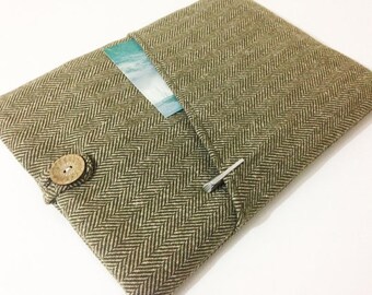 Herringbone Wool Laptop Sleeve 13" MacBook Case Padded MacBook Pro Sleeve,MacBook Cover, MacBook Computer Cover