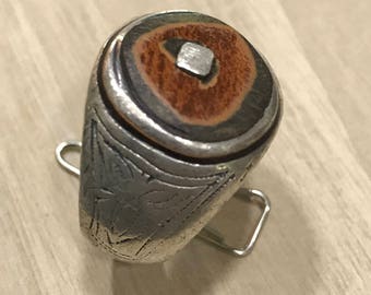 Tribal silver ring