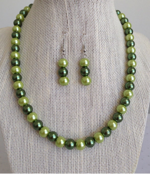 Sage Green Wedding Jewelry Green Bridesmaid Gift Green