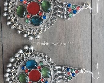 New Tribal Bohemian Afghani Middle Eastern Drop Earrings Jhumka Jewelry Women