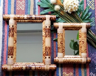 Mirror | Mirror wall | Bamboo decor | Bohemian decor | Wedding decor | Boho home | Hippie style | Jungalow | New Bohemian | Eclectic |