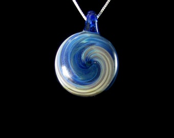 Lampworked Spiral Pendant, pendant focal bead necklace,Spiral Focal bead, Spiral glass pendant , Glass Spiral pendant, Glass pendant