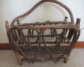 ADIRONDACK MAGAZINE RACK, Adirondack Furniture, Adirondack Home Decor, Adirondack Furnishing, Bentwood Magazine Rack, Cottage Decor