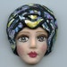 Polymer Clay One of a Kind Detailed Art Doll Face with hat Cab FH 10