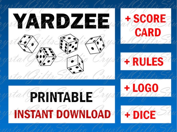 Yardzee Rules Printable Free