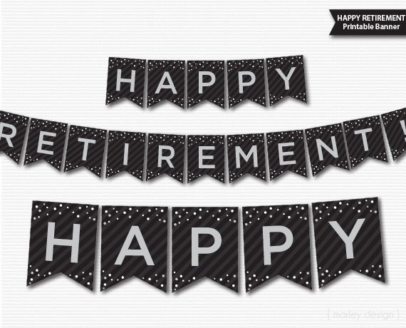 retirement signs banners