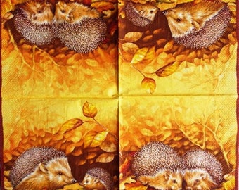 PAPER TOWEL #AN105 Hedgehog family